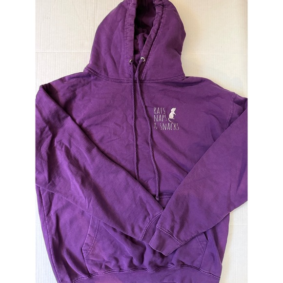 Just Hoods Other - Just Hoods Rats Naps & Snacks Purple Graphic Hoodie Sweatshirt Large